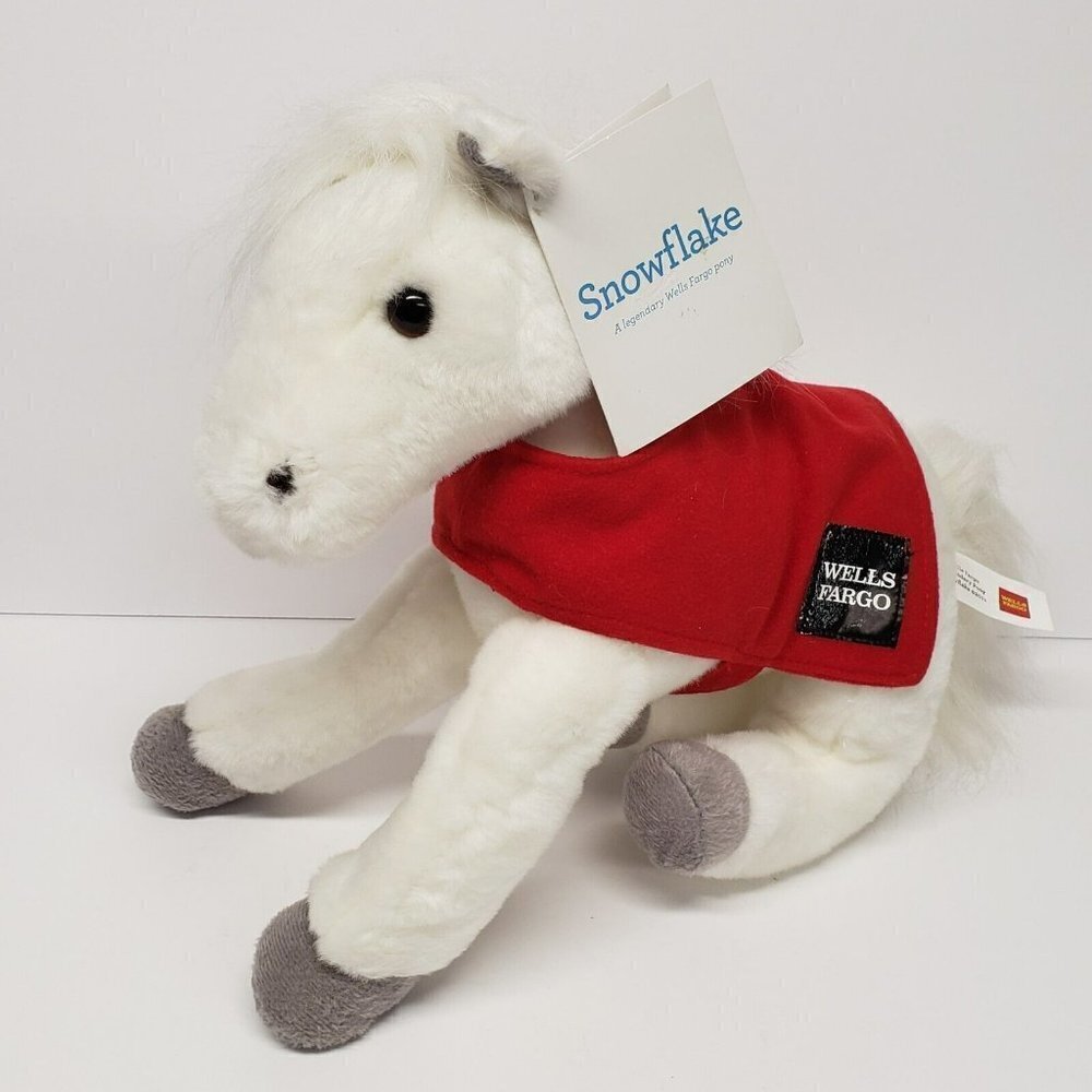 Wells Fargo 12" Legendary Pony Horse Snowflake White Gray  2011 Plush